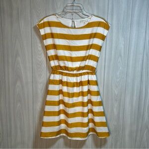 Alythea Mustard And White Striped Dress Sleeveless Size Small